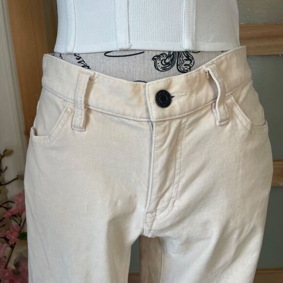 Gap Women's Pants 2R Beige Velvet Low Rise Boot Cut Velour Chino Stretch - Picture 6 of 10